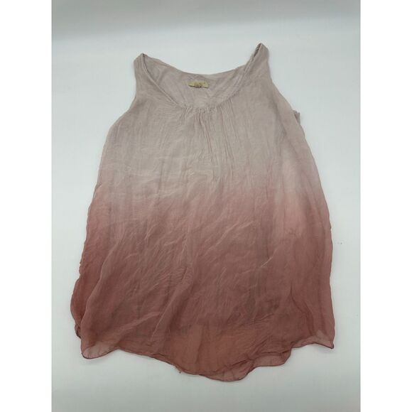 Giusy Silk Top for Women Sz M Sleeveless Gradient Pink Lined AS IS - Picture 3 of 10